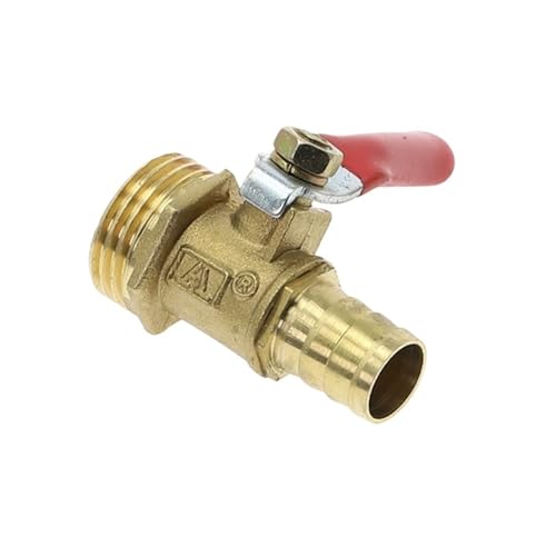 Válvula de bola de latón de 1/8" macho y conector de manguera de 12mm para tubería 4