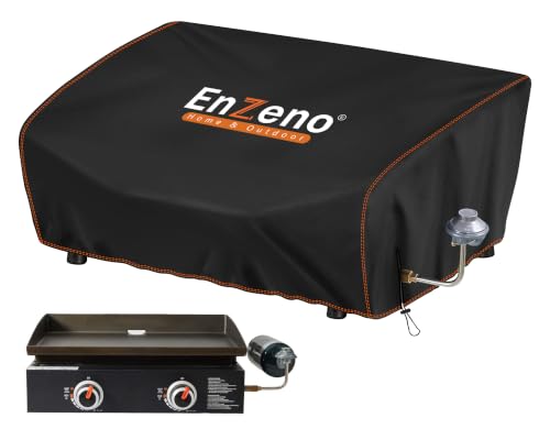 Enzeno Griddle Cover for Blackstone 22 inch Tabletop Griddle with Hood Grill Cover for Blackstone Adventure Ready and More Mini Camping Tabletop Griddle Waterproof UV Resistant Windproof