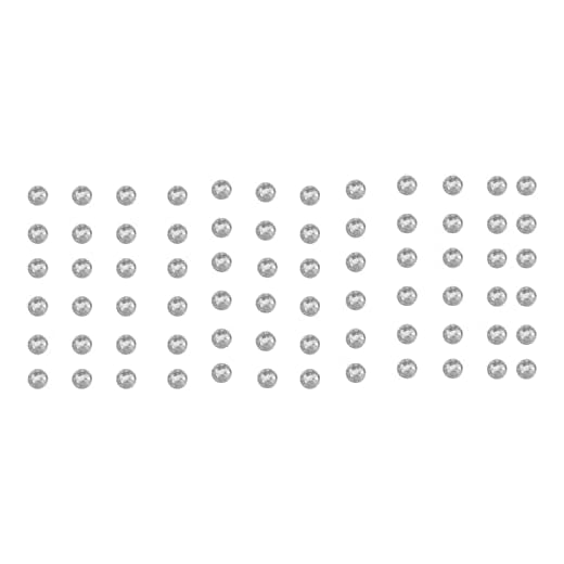 Syhonic Crystals Stickers Fake Nose Stud,Silver Self Adhesive Tragus Nose Stud, Non Piercing Body Jewelry for Women/Girls(60 Pcs/Sheet)