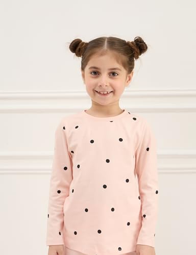 Image of Amazon Brand - Symbol Girls Night Dress | 100% Cotton T-Shirt & Pajama Set | Full Sleeves | Age 2-12 Years