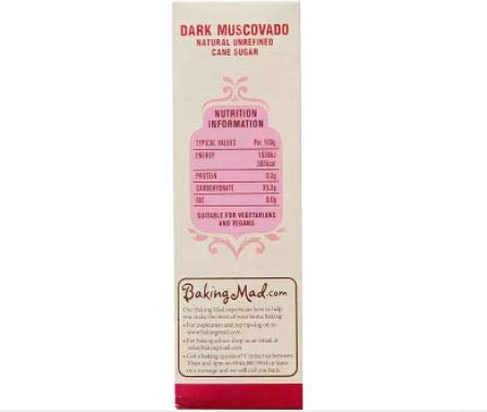 Billington's Natural Dark Muscovado Sugar 500g - Natural unrefined dark brown muscovado sugar. Excellent in rich dark chocolate cakes, fruit cakes and brownies.