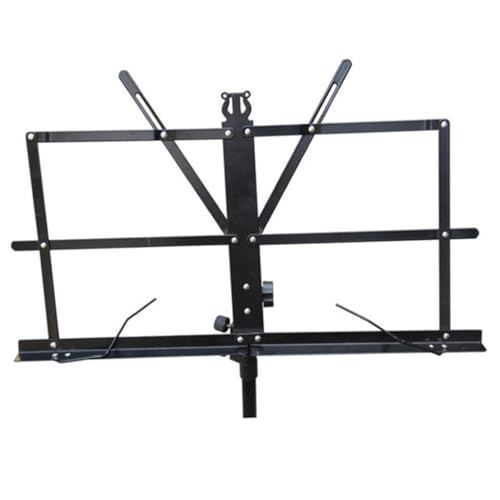 Abaodam Adjustable Song Stand Guitar Base Traveling Music Stand Holder Foldable Portable Folding Music Stand Stands Compact Multiple Collapsible Musical Stand Portable Music Stand Black