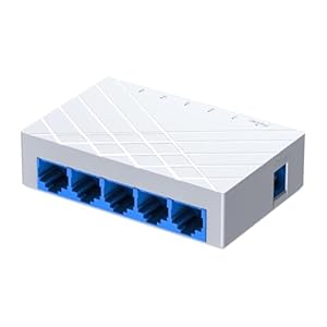 5 Port Gigabit Ethernet Switch Unmanaged – Desktop Network Switch with Plug & Play, Fanless Design for Home Office, Gaming, Streaming – Ethernet Splitter, Internet Hub, Computer Networking