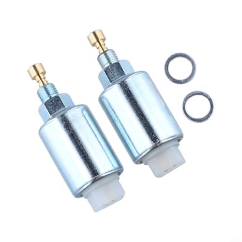 Lot de 2 électrovannes de carburant de carburateur de rechange 499161 - Construction en métal - Empêche les fuites de gaz - Pour tondeuse à gazon, tracteur générateur