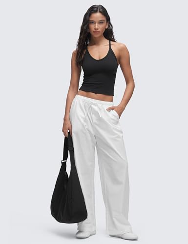 CRZ YOGA Butterluxe Soft Double Lined V Neck Camisole Tops for Women Casual Racerback Yoga Tight Sleeveless Shirts4