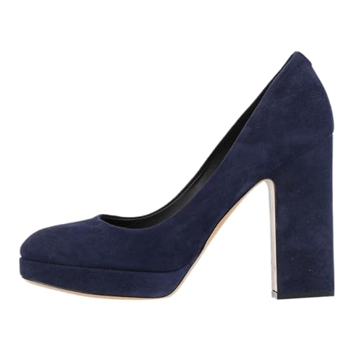 Milooey shoes Women Graceful Round Toe Platform High Heels Cute Chunky Block Slip On Pump Dress Party Street Office Lady Shoes Size 4-16 Us3