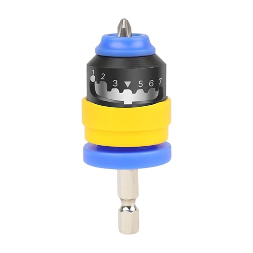 Portaherramientas para taladro | Soporte atornillador de 7 niveles ajustable con adaptador para taladrado | Accesorio para herramientas eléctricas de garaje y casa para placas de yeso