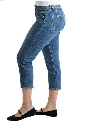 Royalty For Me Womens Women's High Rise Premium Stretch Crop Slim Straight Leg2