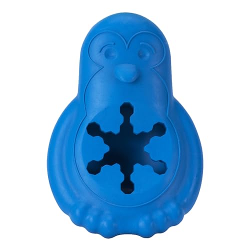 PetSafe Freezable Treat Holding Chilly Penguin - Durable, Vanilla-Scented, Rubber, Freezable Interactive Pet Puzzle for Boredom or Separation Anxiety - for Medium & Large Dogs