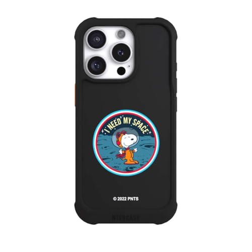 Coque iPhone 16 Pro MagSafe NIVOmax noire Snoopy Cosmos