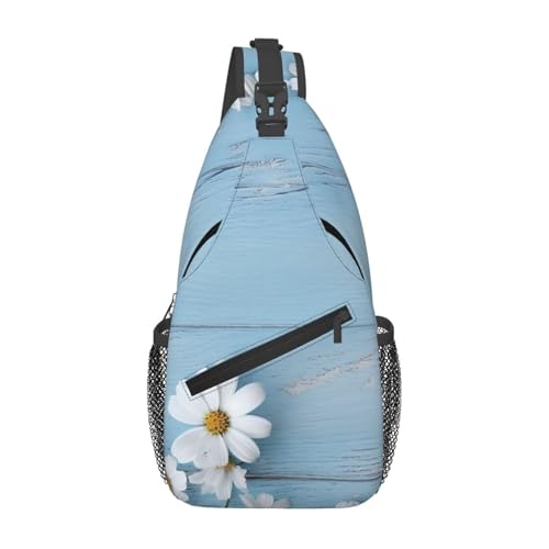 Bolso Cruzado Deportivo Negro con Diseño Floral miniatura 1