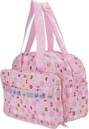 GURU KRIPA BABY PRODUCTS Multipurpose Diaper Changing Bag with Holder and Multi Compartment (Pink, 0-3 Years)