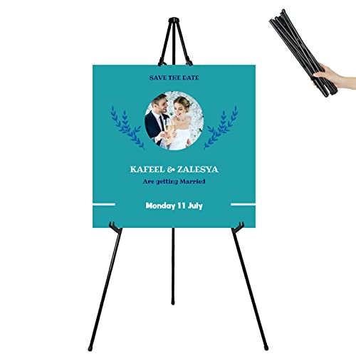 63" Instant Easels Stand For Wedding Sign & Posters,Adjustable Metal Easels For Display Painting Canvas,Folding Tripod With Portable Bag By Joyyeux,Black 1Pack #TOP29