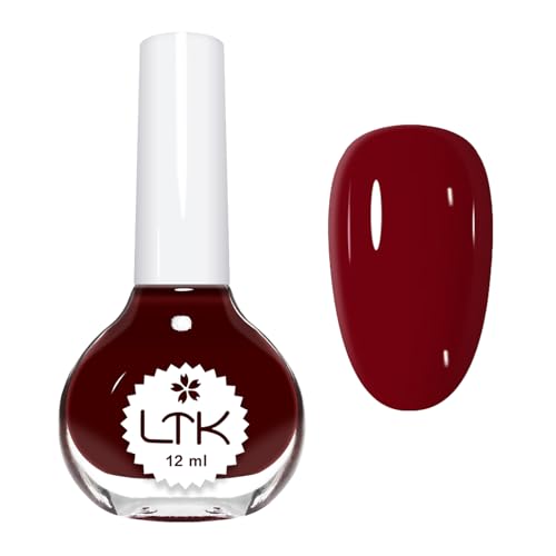 Image of Wine Red Nail Polish Quick Dry - Burgundy Nail Polish No Need UV Curing - Long Lasting & Chip Resistant Cherry Red Nail Varnish - Water-Based Breathable Nail Varnish for Nail Art DIY Home Manicure