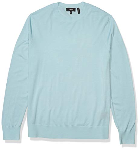 Theory Men's Crew Neck Regal Wool Sweater, Seafoam, X-Small