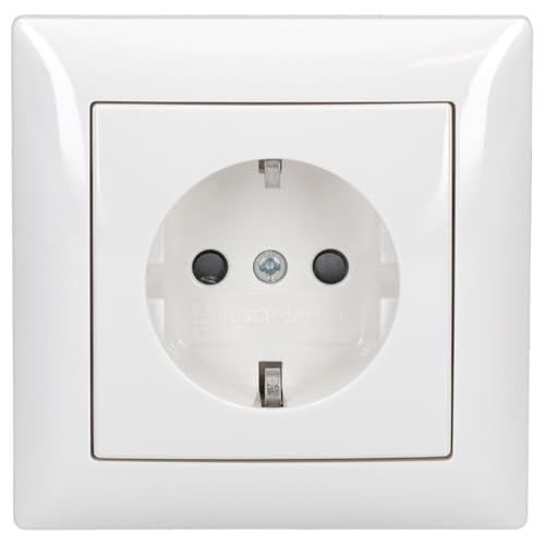 Preisvergleich Produktbild Busch- Jaeger Busch Balance® SI Komplett-Sets - Alpinweiß (1x Steckdose m. erhöhtem Berührungsschutz, 1x Rahmen 1fach)