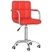 vidaXL Sedia da Ufficio Girevole Rossa in Similpelle