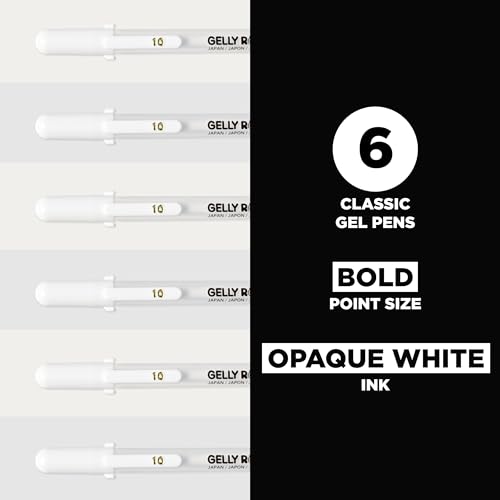 Sakura 57458 Gelly Roll Classic 10 (Bold Pt.) 6pk Pen, White