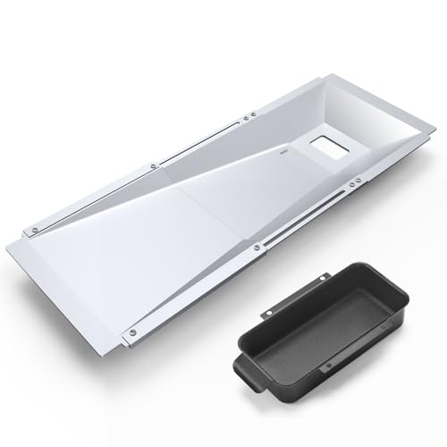 Image of Grease Tray with Catch Pan Adjustable Universal Drip Pan for Dyna Glo, Nexgrill, Expert Grill, Kenmore, BHG & Expert 3 /4 /5 Burner Gas Grill for Dyna glo Grill Replacement Parts