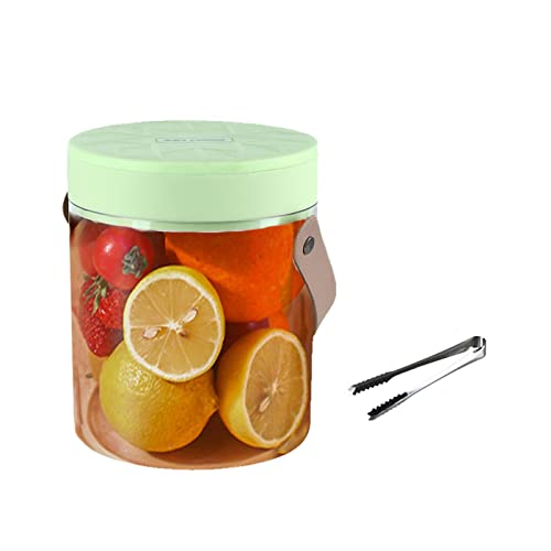 Balde de armazenamento de cubos de gelo - Recipiente de gelo com tampa e pinças | Extra Cooling Perf