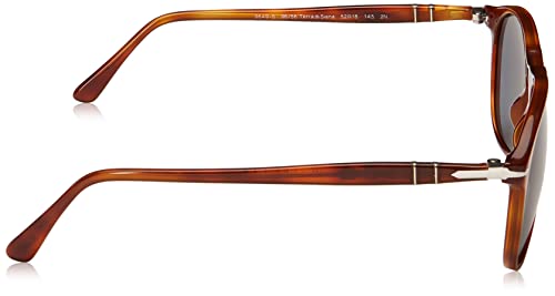 Persol Po9649S Pilot Sunglasses, Terra Di Siena/Light Blue, 55 Mm #TOP2