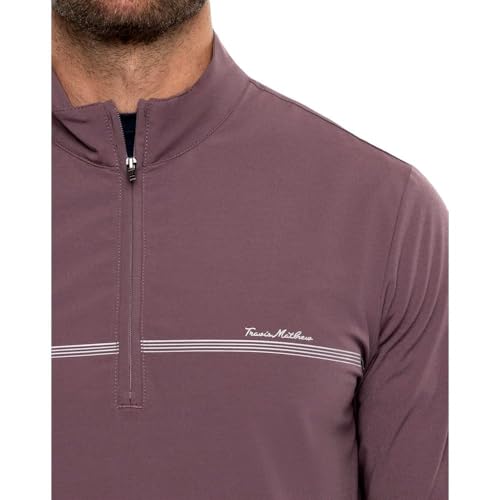 TravisMathew Men's Unexpected Suprize Quarter Zip Jacket, Flint LG4