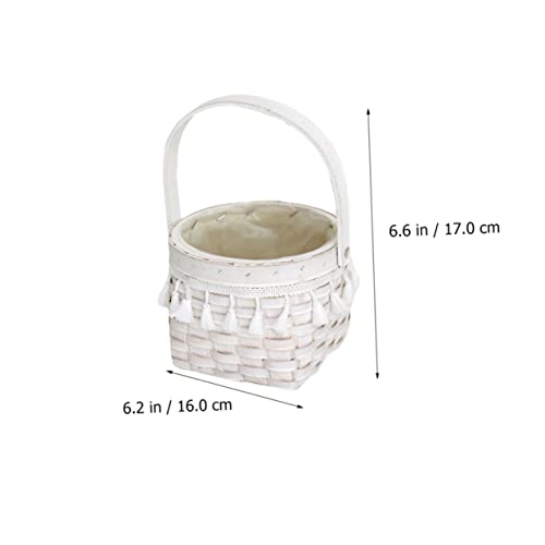 Didiseaon Woven Flower Basket Pot For Plants Indoor Flower Girl Baskets For Weddings Woven Baskets Garden Flower Pot Plant Pot Cover Water Hyacinth Planter Vegetable Holder Wedding Decor 1Pc #TOP5