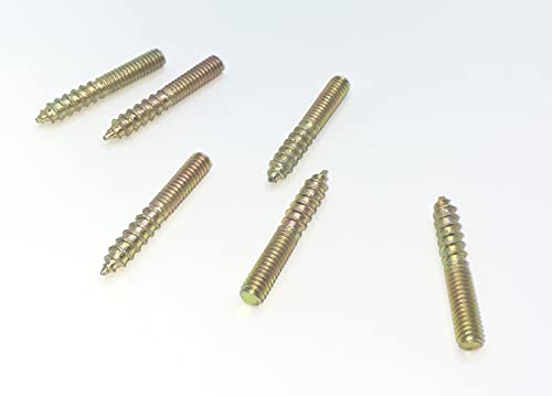 Image of Hanger Bolt M4x25 Double Headed Bolt Self-Tapping Screw for Furniture 50Pcs, Bronze Color