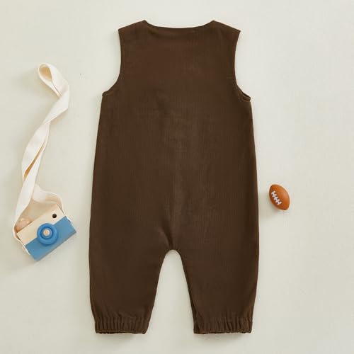 Toddler Baby Boys Girls Football Overalls Romper Outfit Sleeveless Suspenders Jumpsuit One Piece Playsuit Clothes3