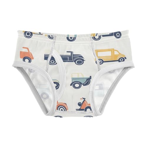 KLL Cartoon Trucks Motorcyles Toddler Boys' Soft Briefs Cute Undies