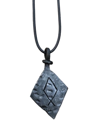 Rune Viking Othala : portez ce collier talisman en fer forgé au quotidien