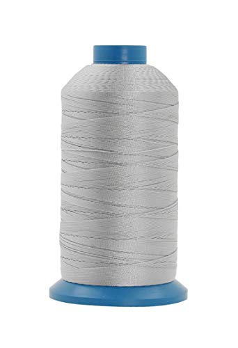 Mandala Crafts Tex 135 Bonded Nylon Thread For Sewing - 1250 Yds T135 Heavy Duty Gray Nylon Thread Size 138 420 D Upholstery Thread For Leather Jeans Weaving #TOP19