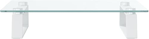 Miniatura 4 de Soporte para monitor blanco 15.7 "x 13.8" x 3.1" vidrio templado y metal SH20332A