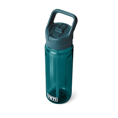 Image of YETI Yonder 750 ml /25 oz Water Bottle with Yonder Straw Cap, Agave Teal