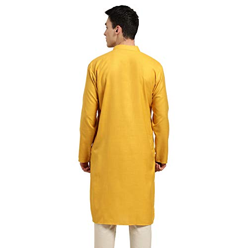 Image of SOJANYA Men's Cotton Straight Fit Casual(Since 1958 Solid Kurta Crafted for Elegance