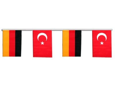 Guirlande d'amitié Allemagne - Turquie Digni de 6 m pour décoration festive