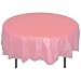 12-Pack Premium Plastic Tablecloth 84in. Round Table Cover - Pink