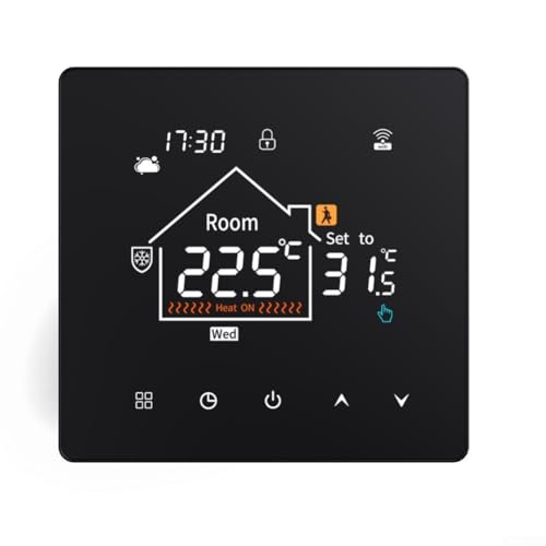 ZMdooreasy Termostato inteligente programable WiFi para calefacción por suelo radiante, control de pantalla táctil compatible con Tuya, Custom 5+2, 6+1, horarios de 7 días (3A)