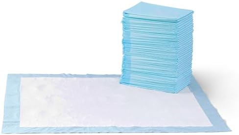 Amazon Basics Trainingspads für Hunde und Welpen, auslaufsicheres 5-lagiges Design mit schnell trocknender Oberfläche, XL (60 Stück), Blau