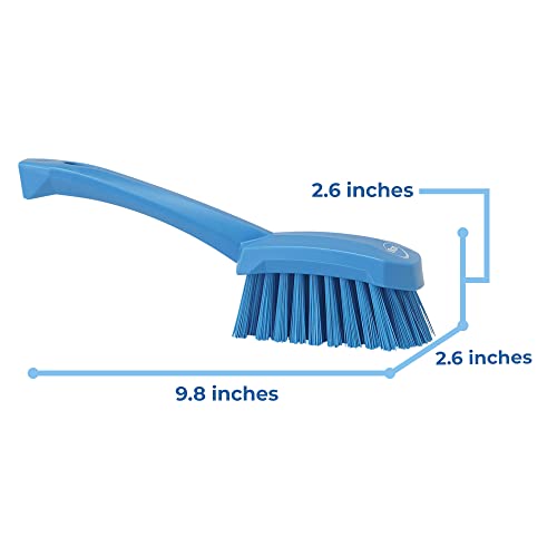 Image of Vikan 41923 Brush,Washing,Stiff,10 inch,PP /PBT,Blue