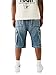 True Religion Men's Big T Vinny Cargo Denim Short - Blue Legend Medium Wash- XL