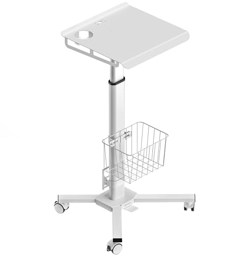 ONKRON Laptoptisch mit Rollen, bis zu 8 kg Belastung, mobiler Beistelltisch mit Rollen höhenverstellbar, Stehpult Laptop Tisch rollbar, Kleiner Schreibtisch auf Rollen, Stehtisch Büro Weiß LMG30-W ONKRON Laptoptisch mit Rollen, bis zu 8 kg Belastung, mobiler Beistelltisch mit Rollen höhenverstellbar, Stehpult Laptop Tisch rollbar, Kleiner Schreibtisch auf Rollen, Stehtisch Büro Weiß LMG30-W
