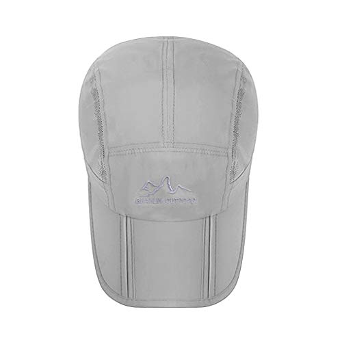 Foto von Herren Baseball Cap Sonnenhut schnell-trocknend Baseball Sonnen Sport Cap Baseballmütze Faltbar, Leicht, Verstellbar, Baseballkappe für Draußen, Sport und Reisen