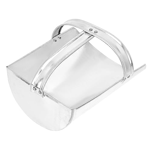 Milisten Pelle à Granulés pour Alimentation Animale Pelle à Grain Ergonomique Et Pratique Adaptée Aux Troupeaux Élevage De Ferme Polyvalente Argentée