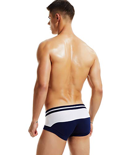 SEOBEAN Mens Sexy Low Rise Hide Cup Boxer Brief Trunks Underwear 902313