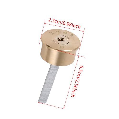 Mxfans Euro Single Copper Round Profile Rim Cylinder Cross Keyed Door Lock Replacement