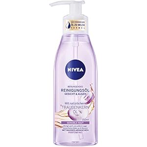 Nivea Kalmerende reinigingsolie (150 ml), zachte gezichtsreiniging voor gevoelige huid, milde reinigingsolie met…