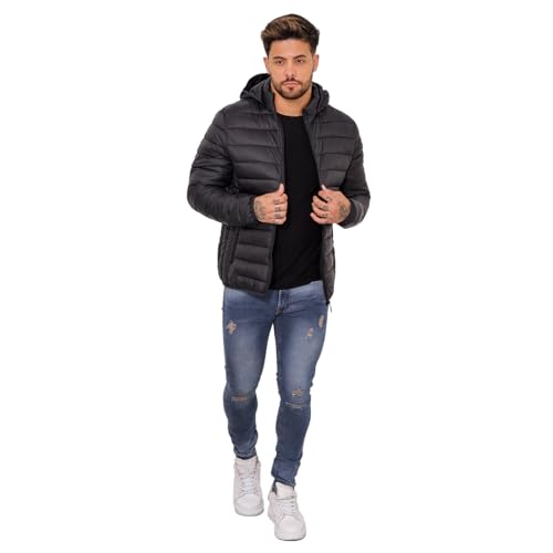 Jaqueta De Frio Puffer Casaco Bobojaco Corta Vento Masculino (BR, Alfa, G, Regular, Regular, Preto)