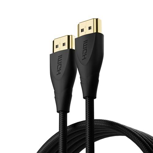 Image of Basesailor HDMI 2.1 Cable 1.5M, Ultra High Speed 48Gbps Cord with Ethernet, 8K@60Hz 4K@120Hz UHD,Dolby Vision DTS,eARC,HDR10,3D, Compatible with TV,Monitor,Laptop,PS5,Xbox & HDMI Enabled Devices