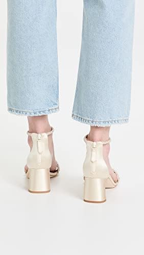 Badgley Mischka Women's Kameryn Heeled Sandal, Ivory Satin, 8.5 | Image 3